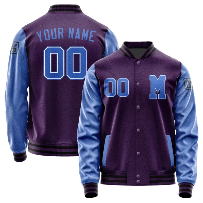 Custom Purple Sky Blue Jacket sold by Tailorly