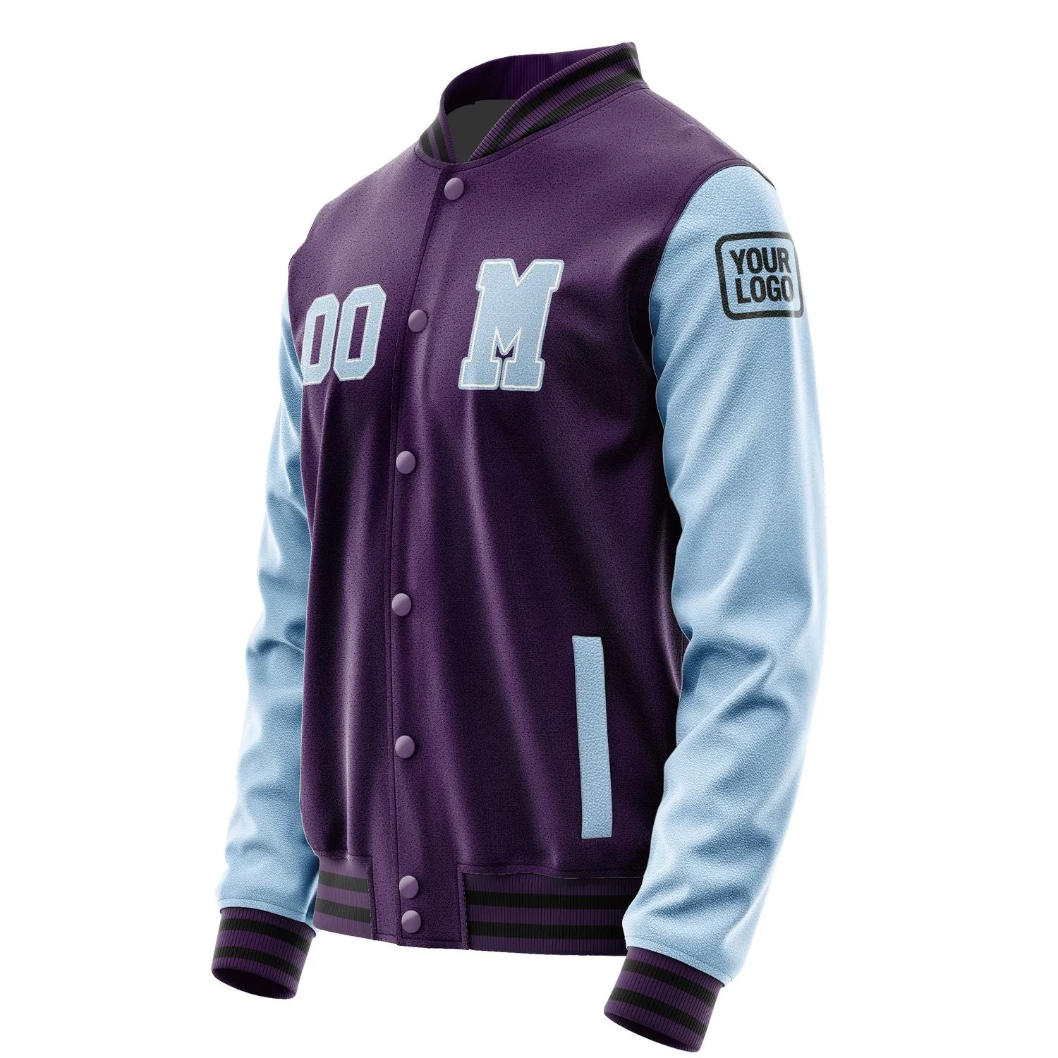Custom Purple Light Blue Jacket sold by Tailorly product image thumbnail 2