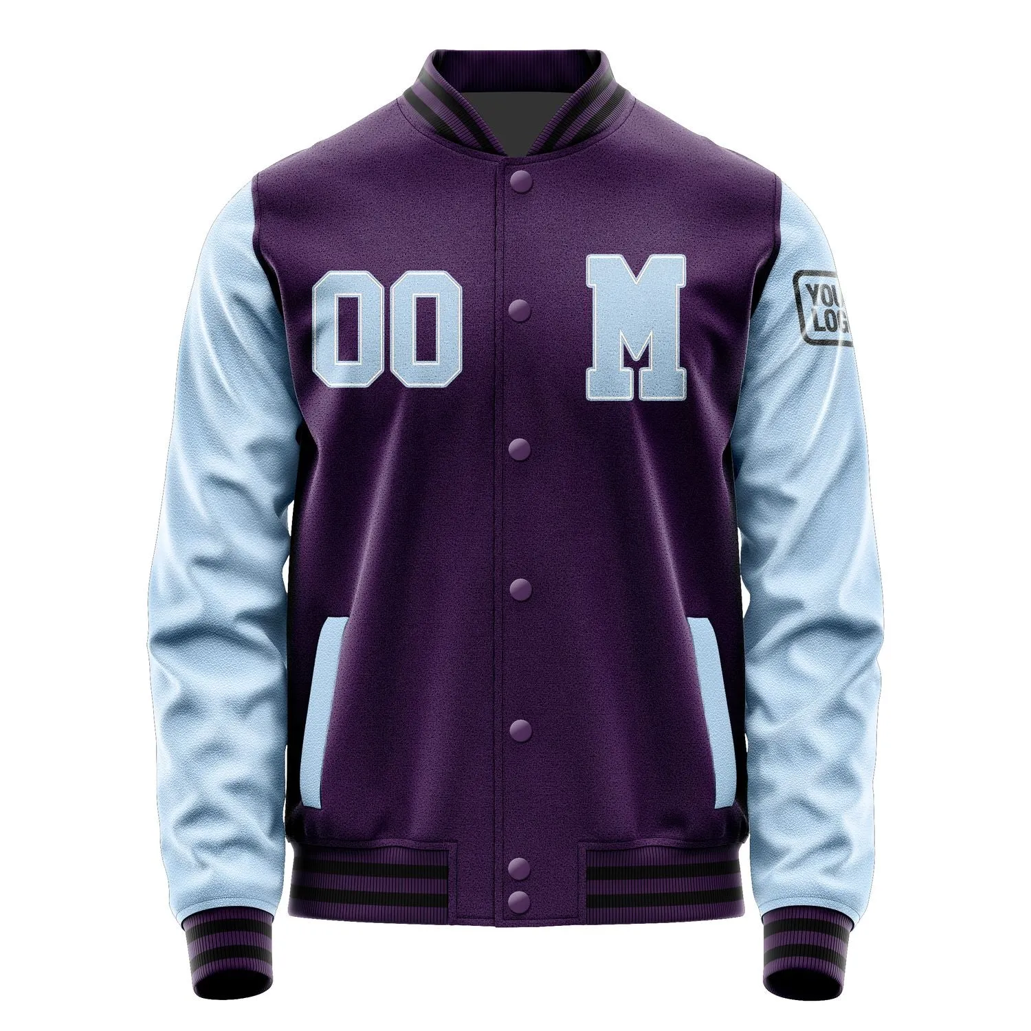 Custom Purple Light Blue Jacket sold by Tailorly product image thumbnail 4