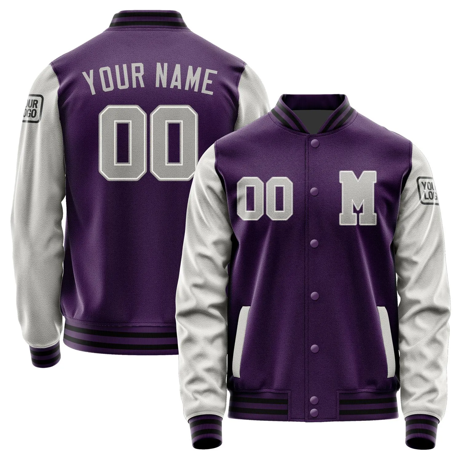 Custom Purple Gray Jacket sold by Tailorly