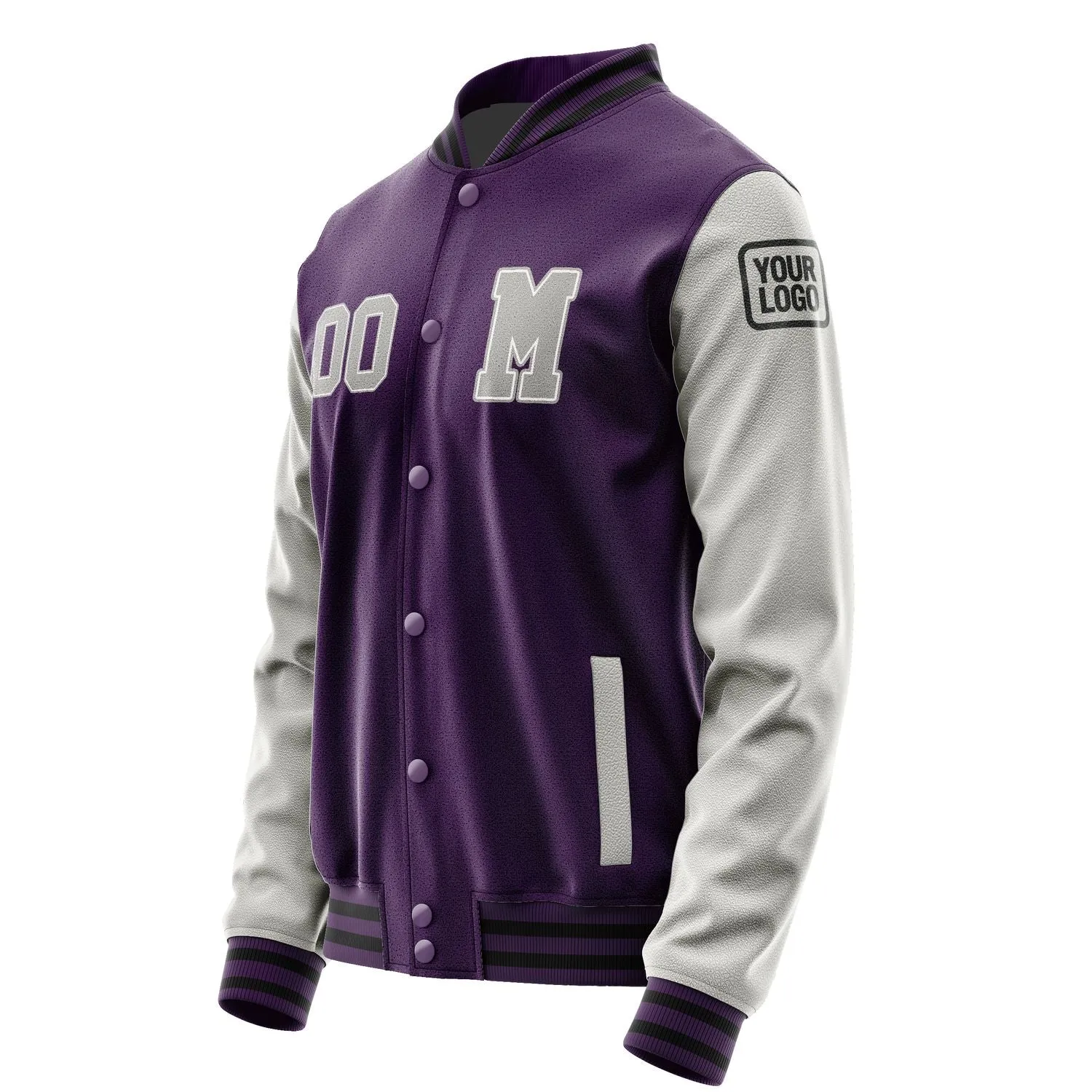 Custom Purple Gray Jacket sold by Tailorly product image thumbnail 2