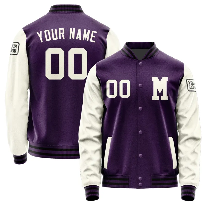 Custom Purple Cream Jacket sold by Tailorly