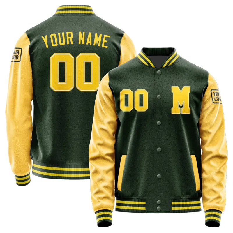 Custom Dark Green Gold Jacket sold by Tailorly