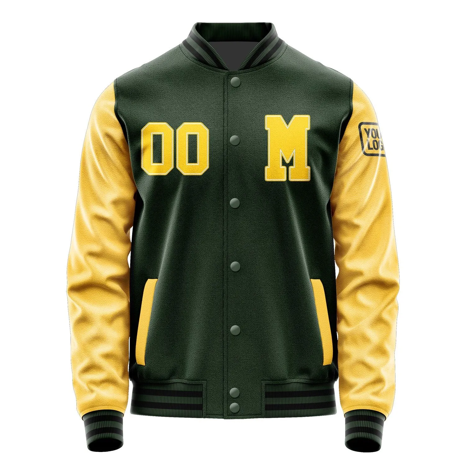 Custom Dark Green Gold Jacket sold by Tailorly product image thumbnail 4