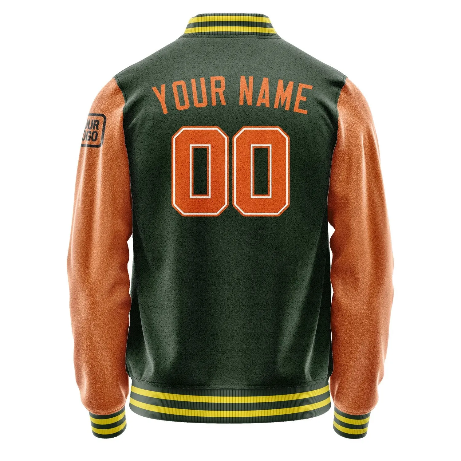 Custom Dark Green Orange Jacket sold by Tailorly product image thumbnail 3