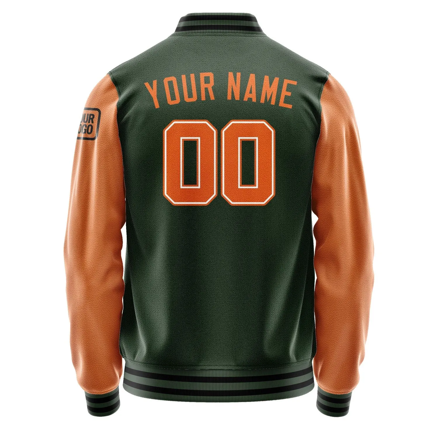 Custom Dark Green Orange Jacket sold by Tailorly product image thumbnail 3