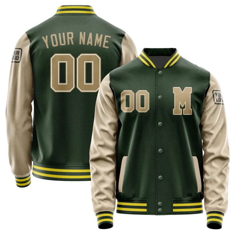 Custom Dark Green Light Khaki Jacket sold by Tailorly