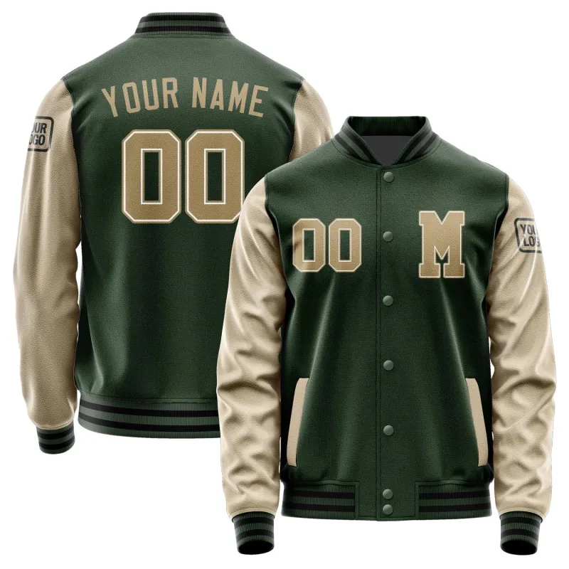 Custom Dark Green Light Khaki Jacket sold by Tailorly