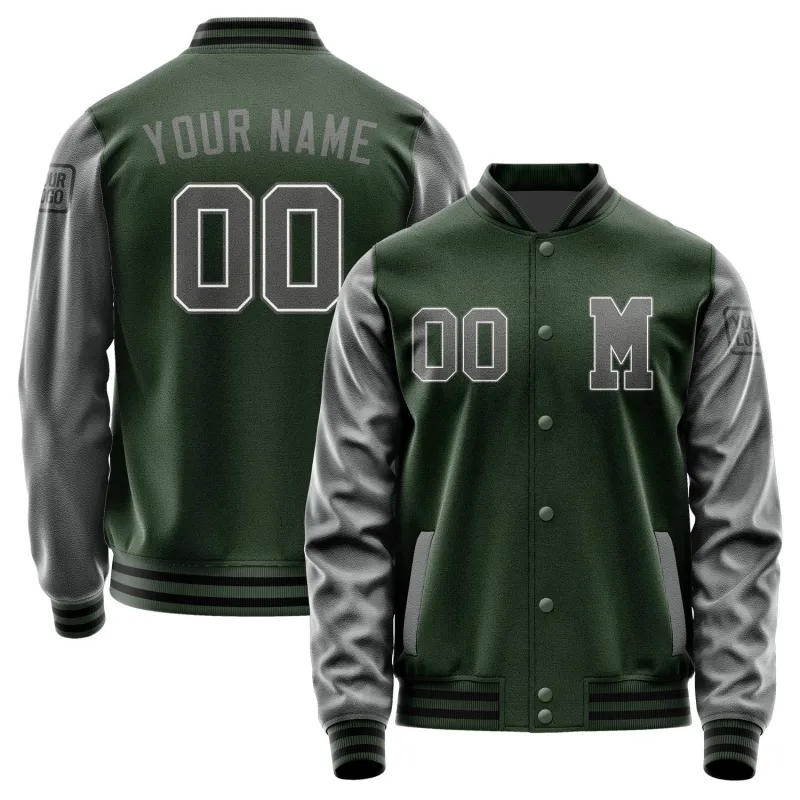 Custom Dark Green Dark Grey Jacket sold by Tailorly