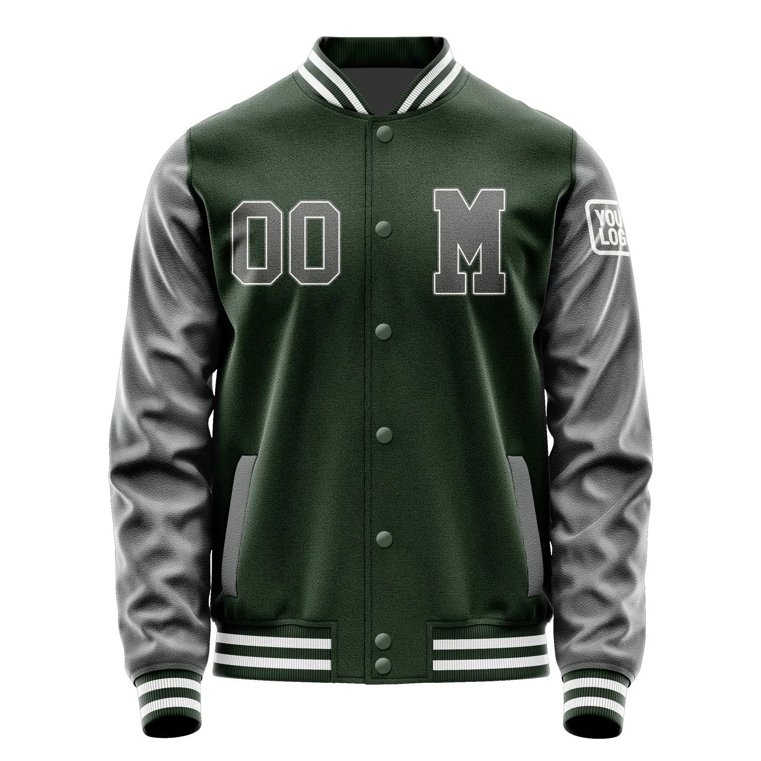 Custom Dark Green Dark Grey Jacket sold by Tailorly product image thumbnail 4