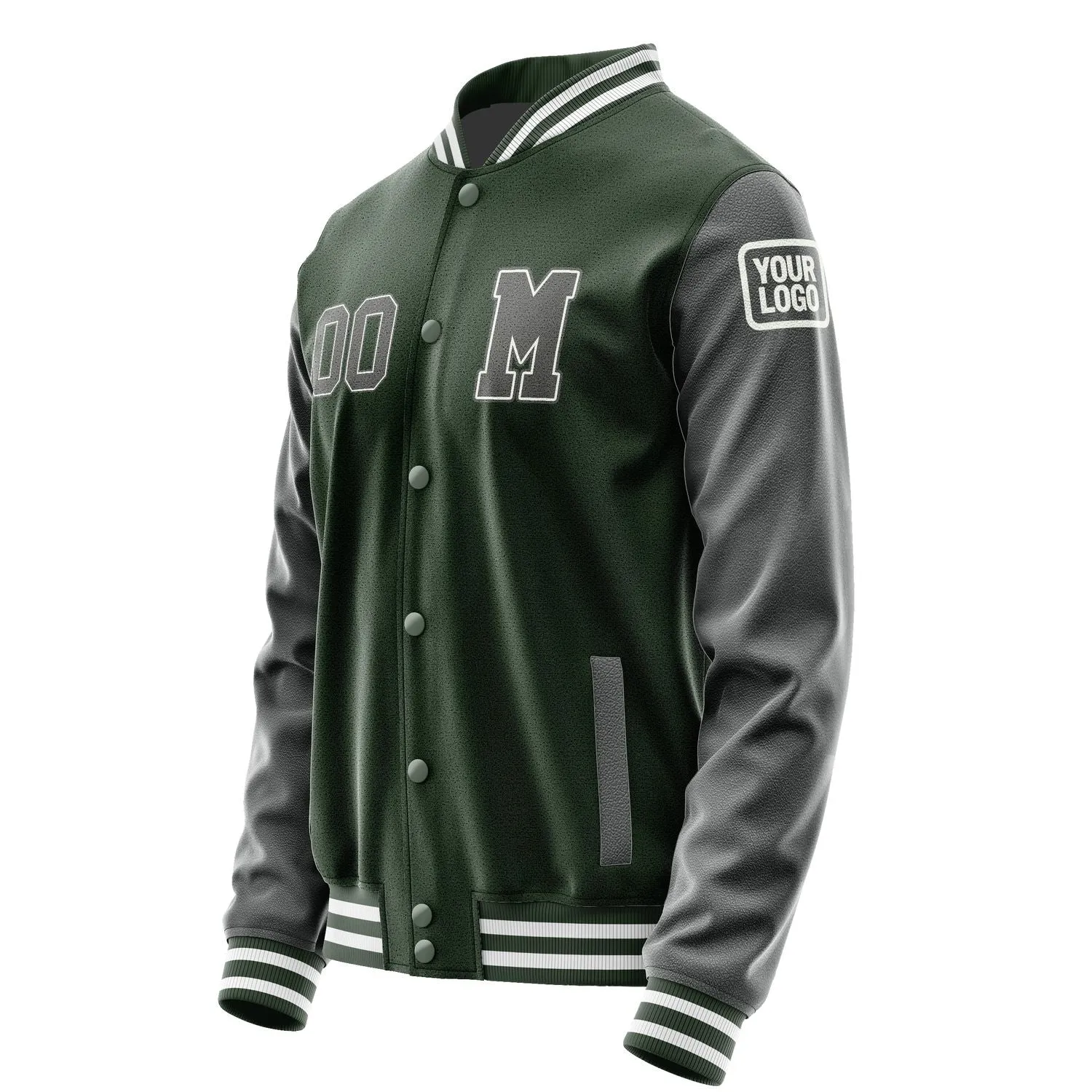 Custom Dark Green Dark Grey Jacket sold by Tailorly product image thumbnail 2