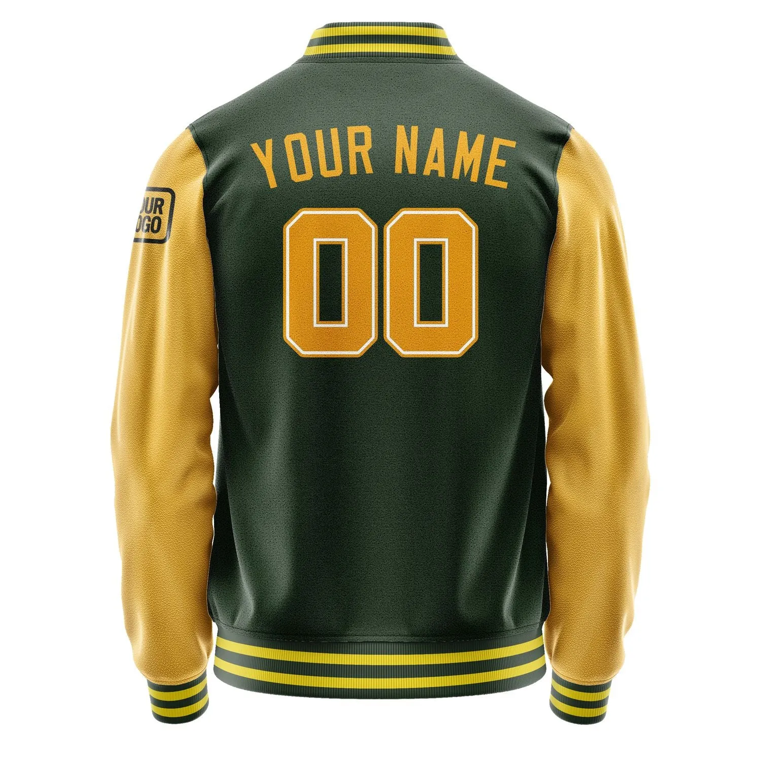 Custom Dark Green Yellow Jacket sold by Tailorly product image thumbnail 3