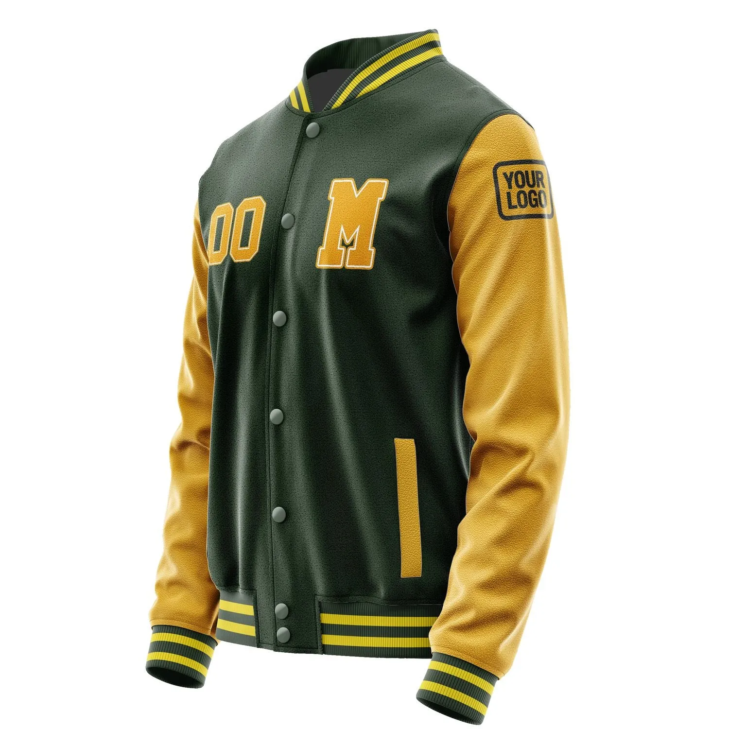 Custom Dark Green Yellow Jacket sold by Tailorly product image thumbnail 2