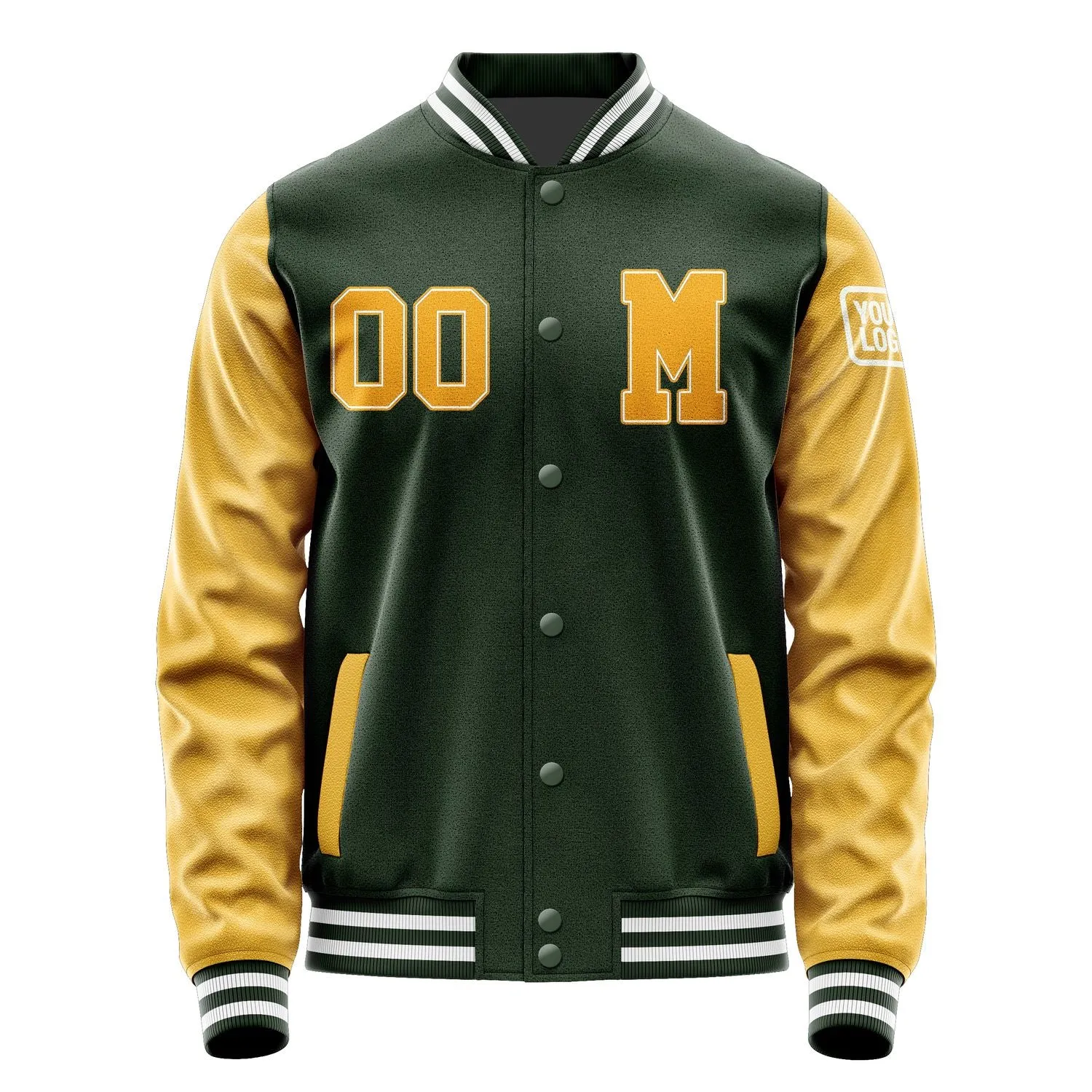 Custom Dark Green Yellow Jacket sold by Tailorly product image thumbnail 4