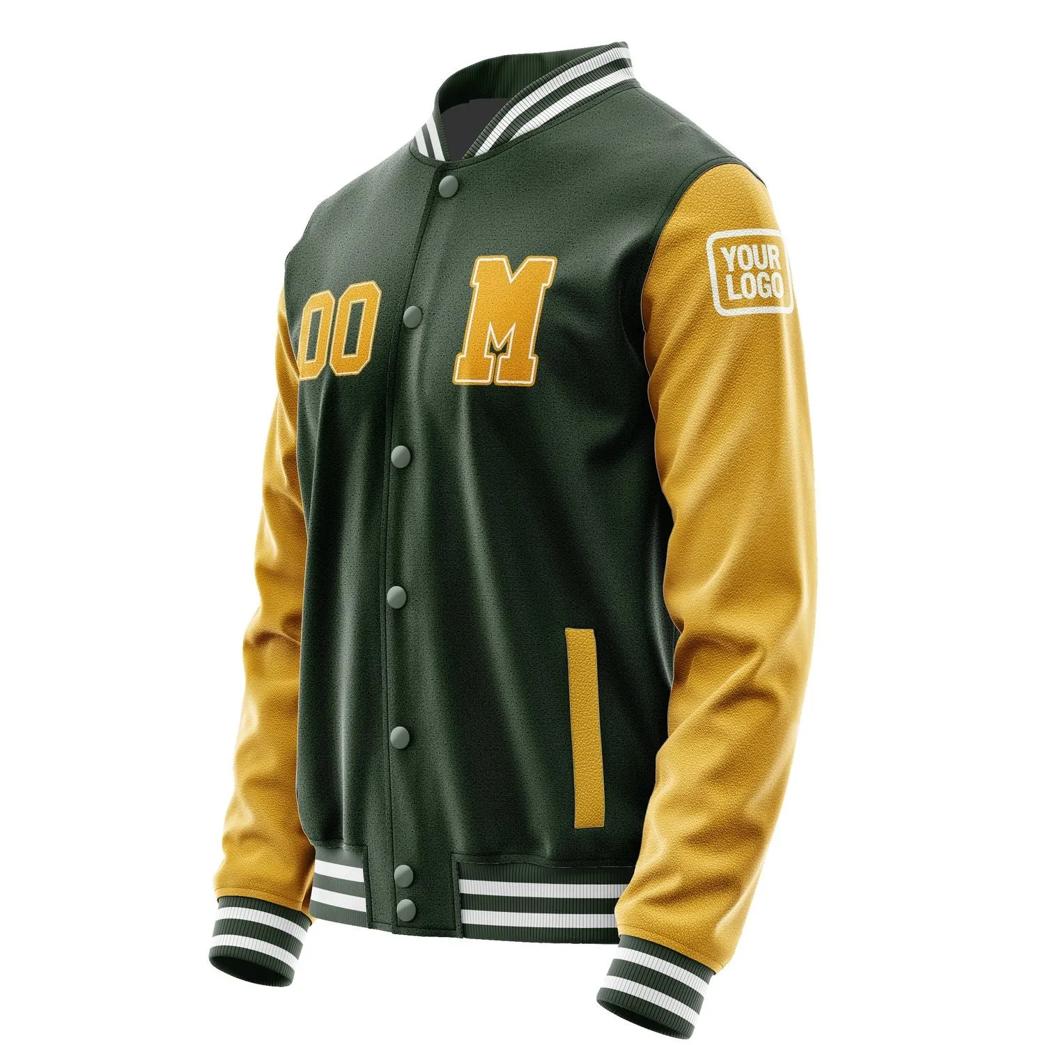 Custom Dark Green Yellow Jacket sold by Tailorly product image thumbnail 2