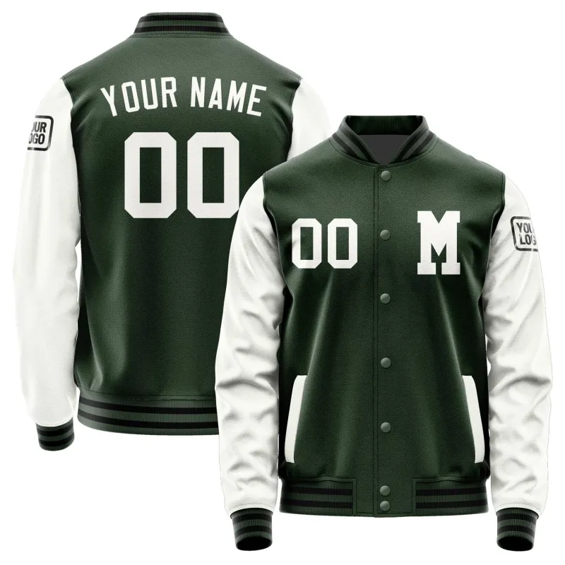 Custom Dark Green White Jacket sold by Tailorly