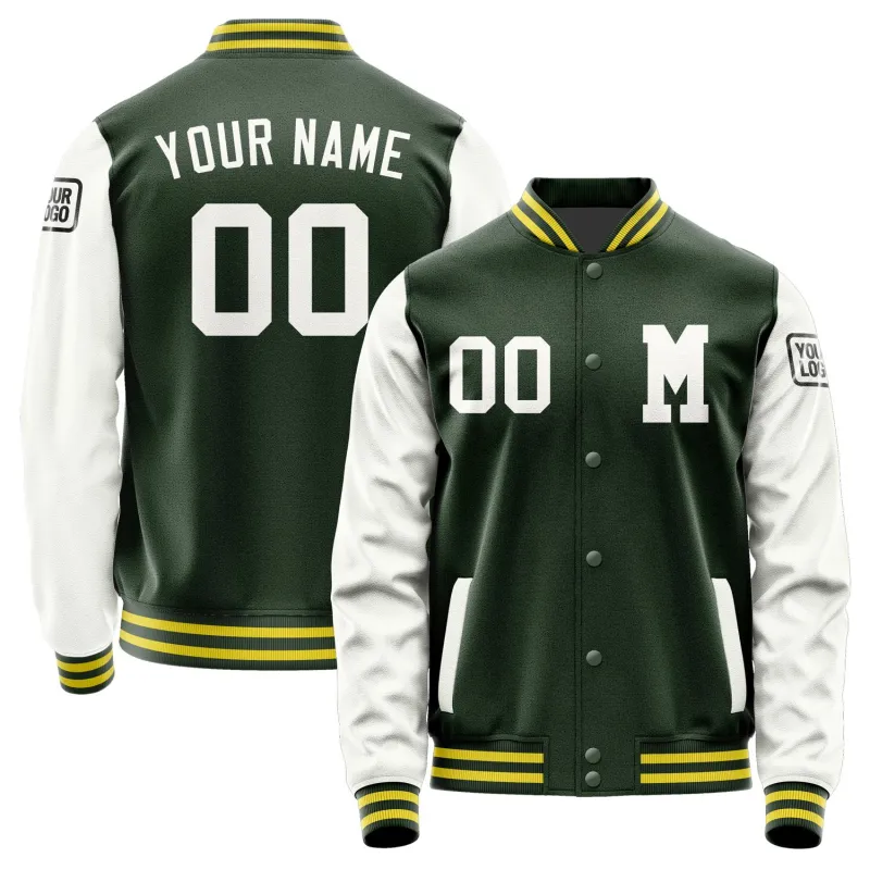Custom Dark Green White Jacket sold by Tailorly