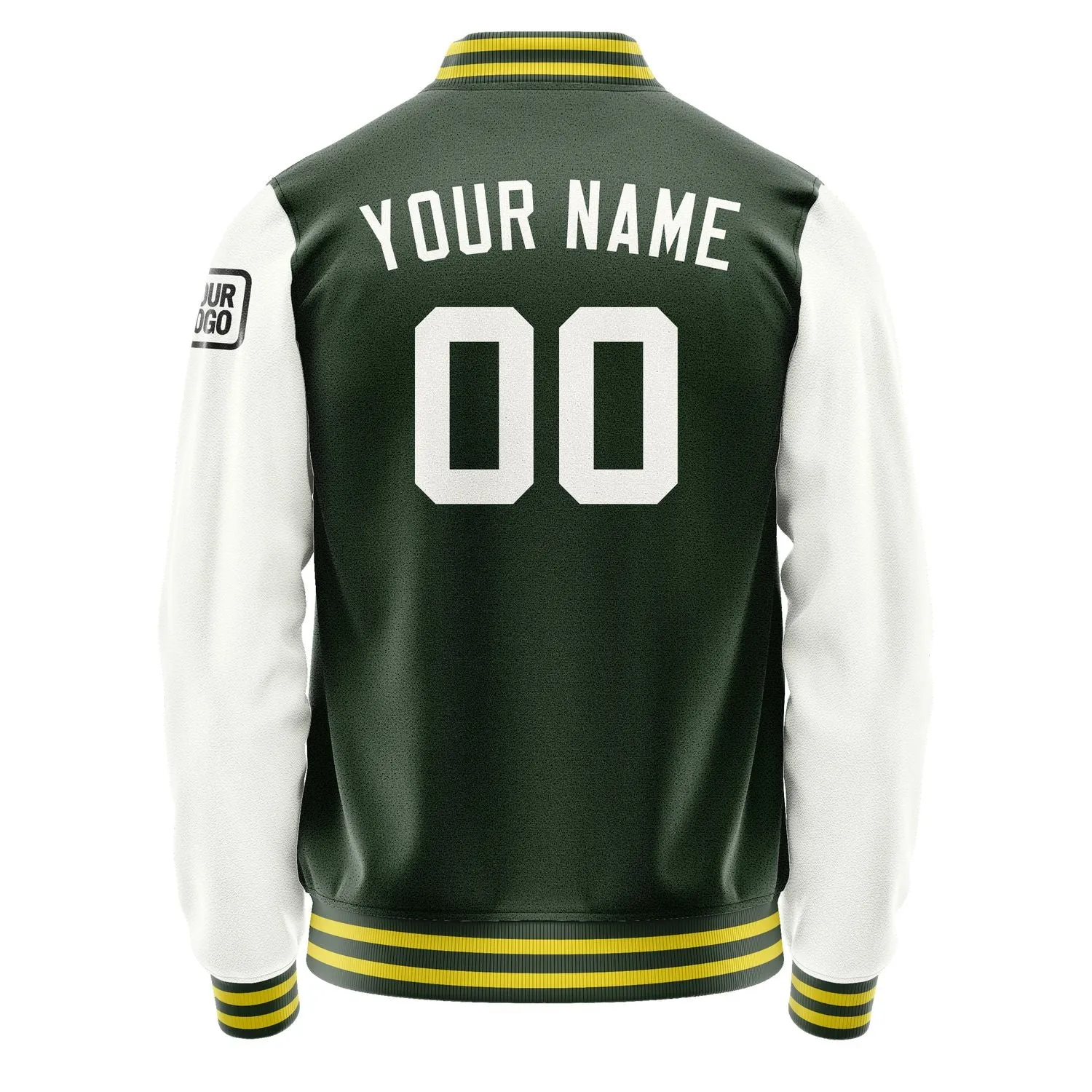 Custom Dark Green White Jacket sold by Tailorly product image thumbnail 3