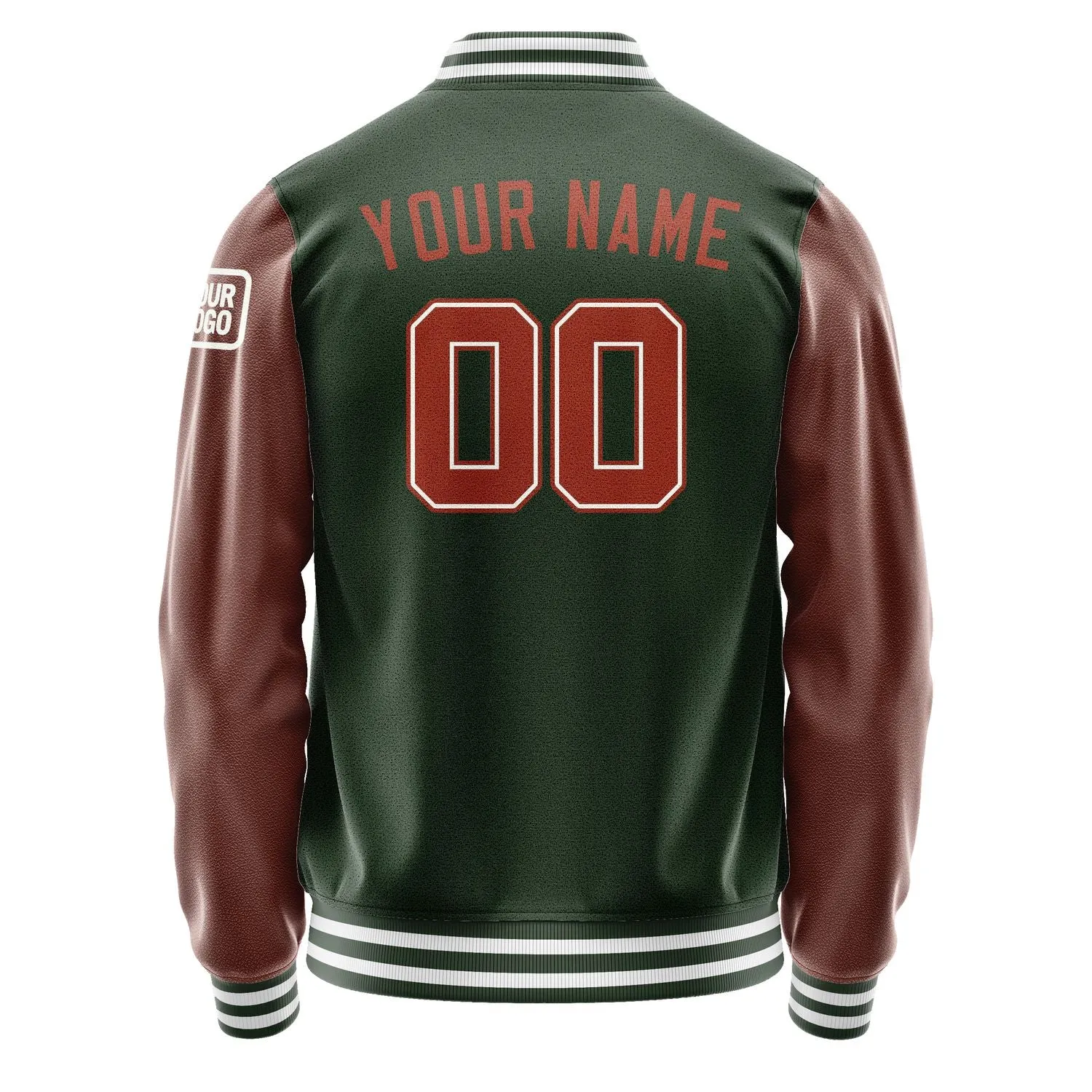 Custom Dark Green Coral Red Jacket sold by Tailorly product image thumbnail 3