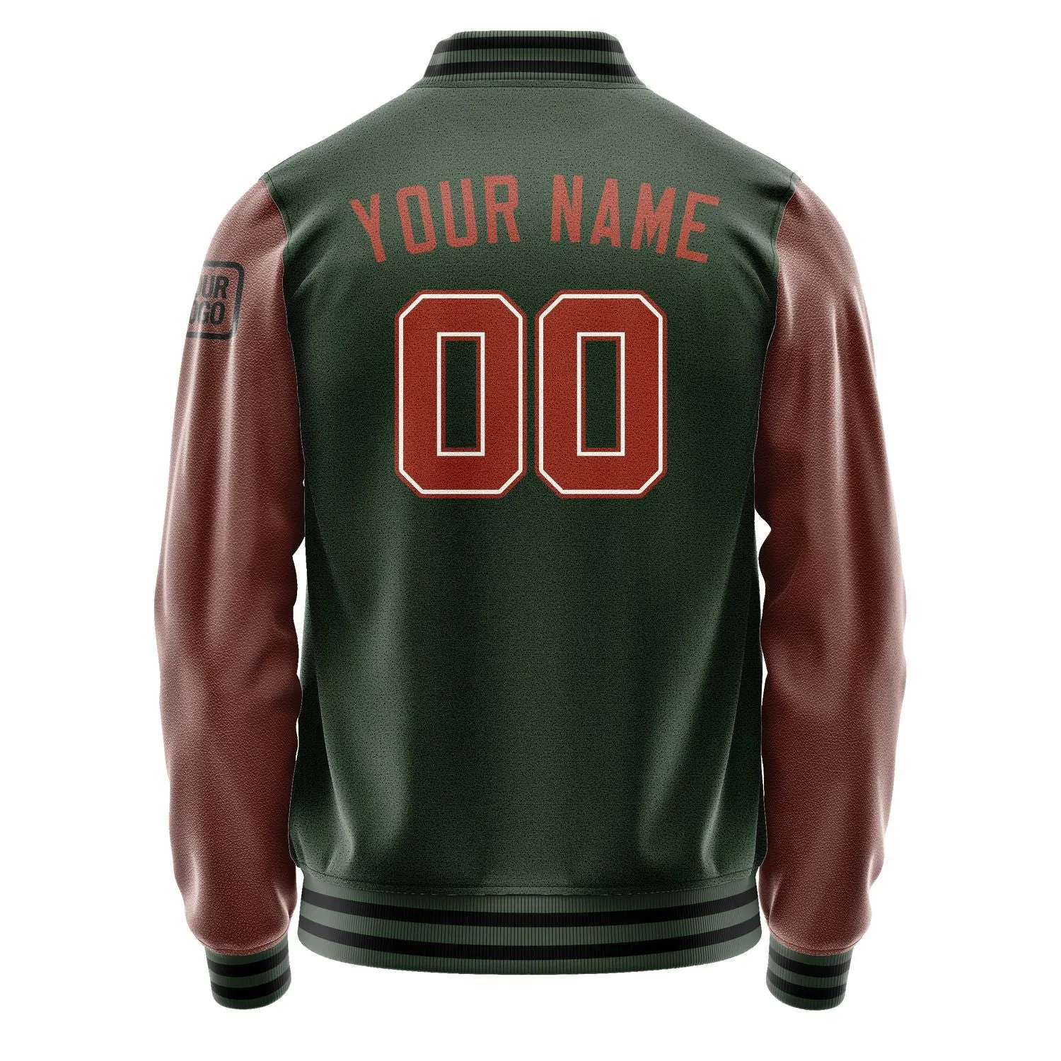 Custom Dark Green Coral Red Jacket sold by Tailorly product image thumbnail 3