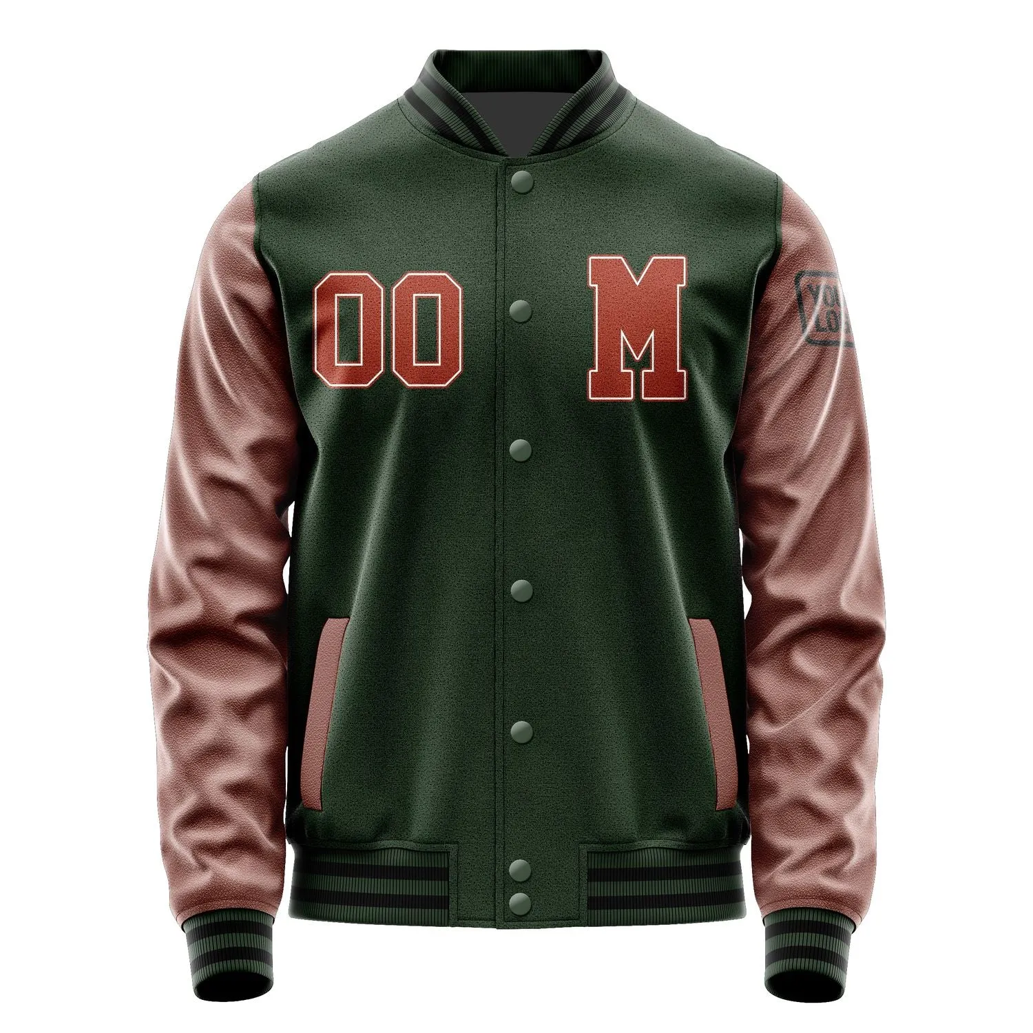 Custom Dark Green Coral Red Jacket sold by Tailorly product image thumbnail 4