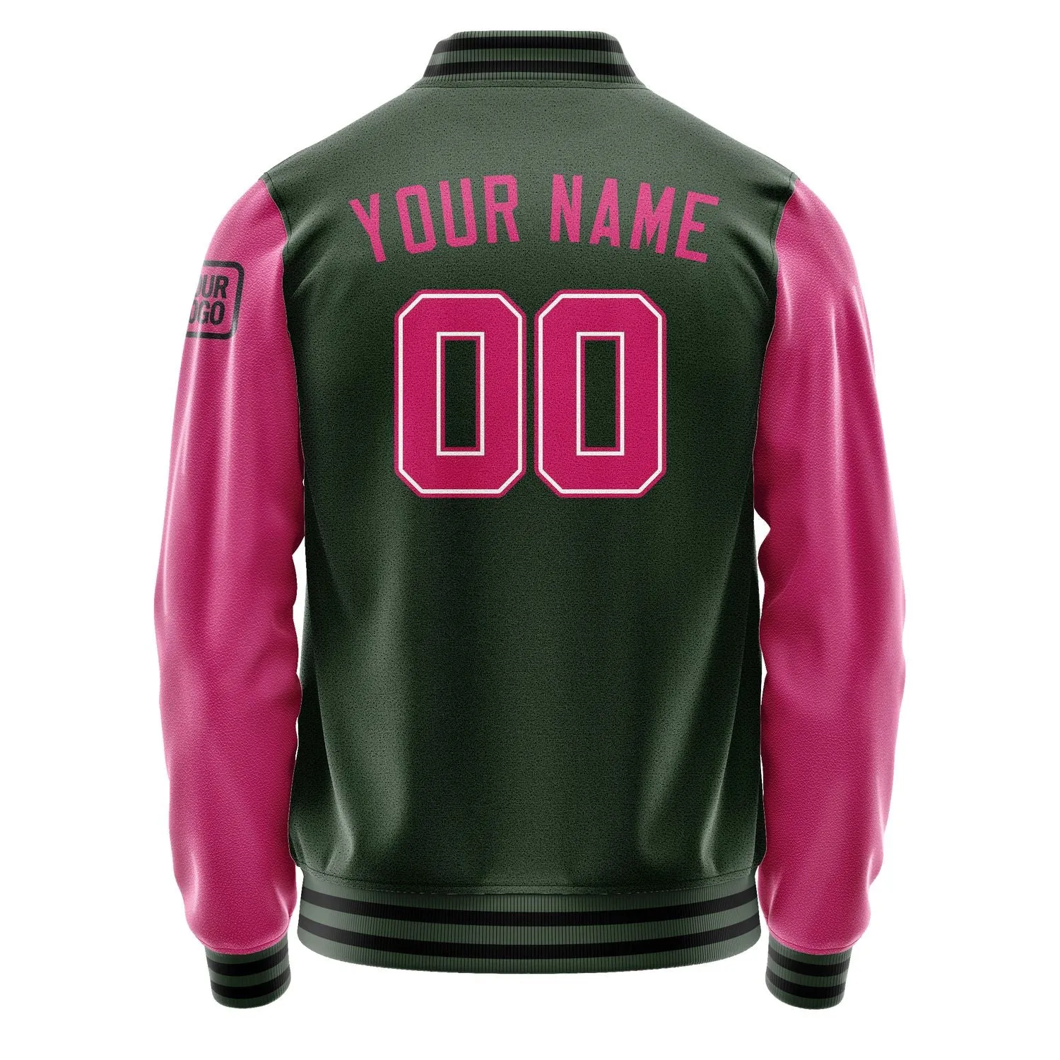 Custom Dark Green Pink Jacket sold by Tailorly product image thumbnail 3