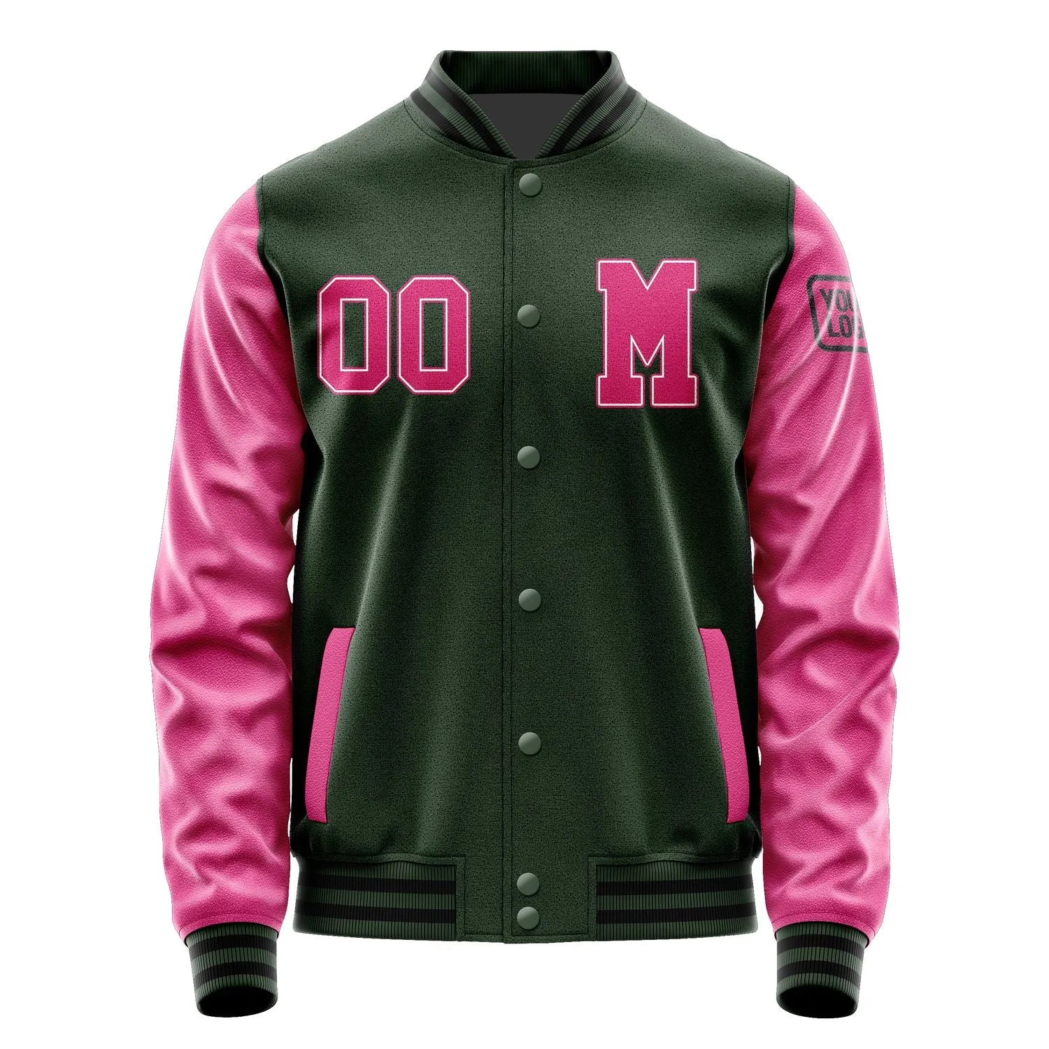 Custom Dark Green Pink Jacket sold by Tailorly product image thumbnail 4