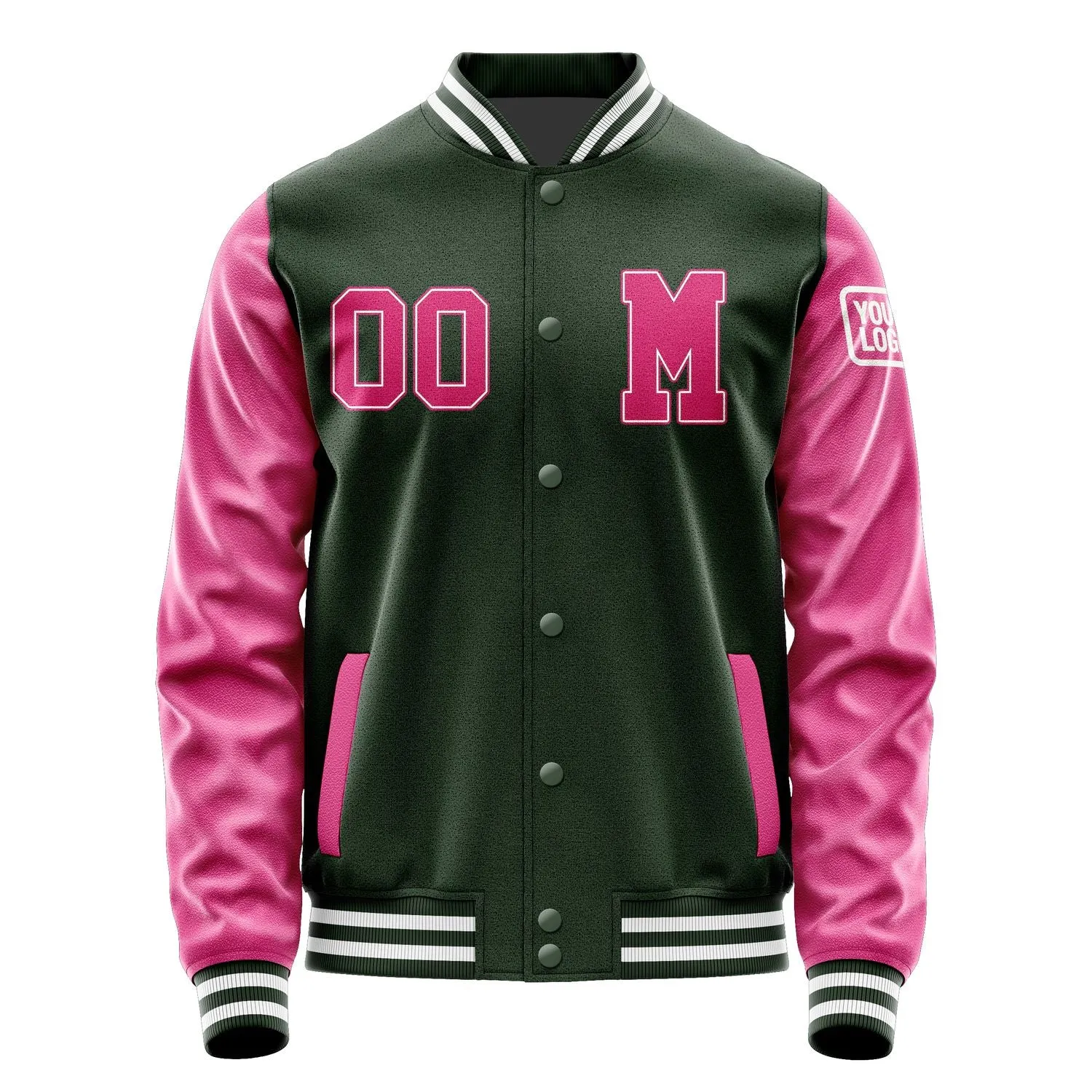 Custom Dark Green Pink Jacket sold by Tailorly product image thumbnail 4