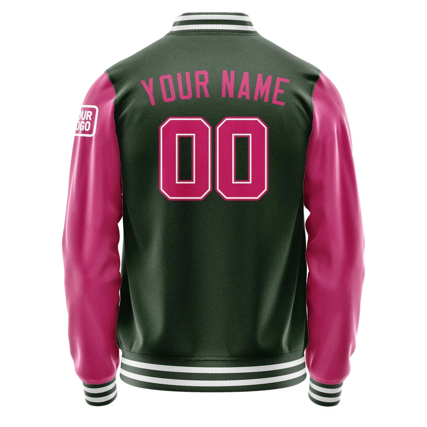 Custom Dark Green Pink Jacket sold by Tailorly product image thumbnail 3