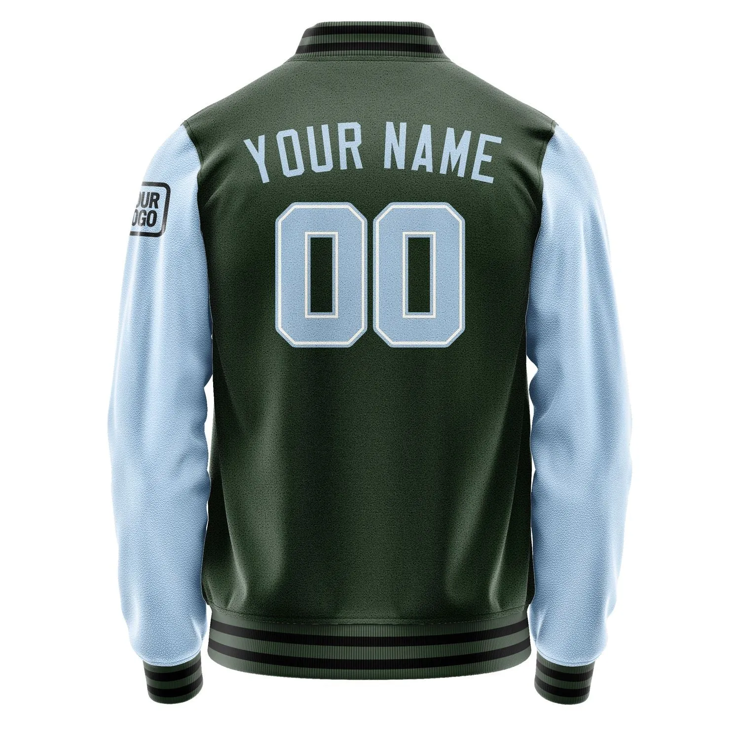 Custom Dark Green Light Blue Jacket sold by Tailorly product image thumbnail 3