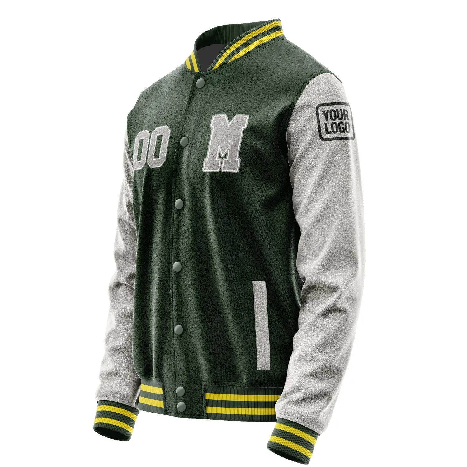 Custom Dark Green Gray Jacket sold by Tailorly product image thumbnail 2