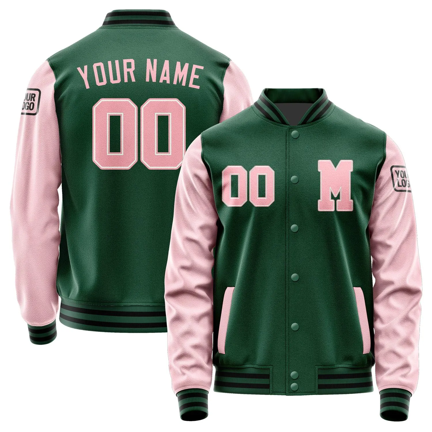 Custom Green Light Pink Jacket sold by Tailorly