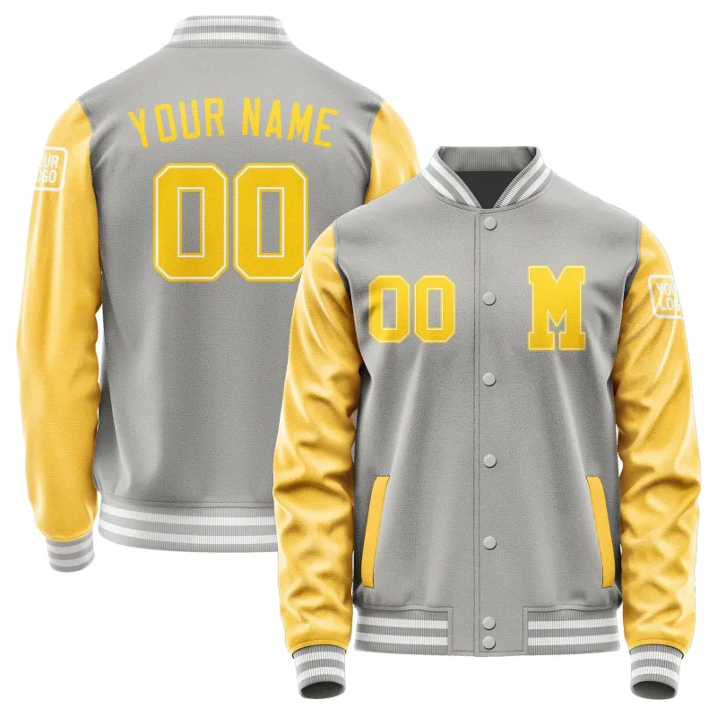 Custom Gray Gold Jacket sold by Tailorly
