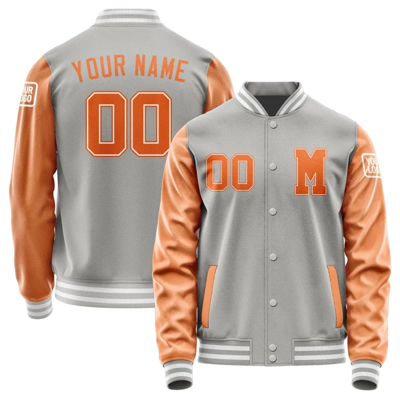 Custom Gray Orange Jacket sold by Tailorly