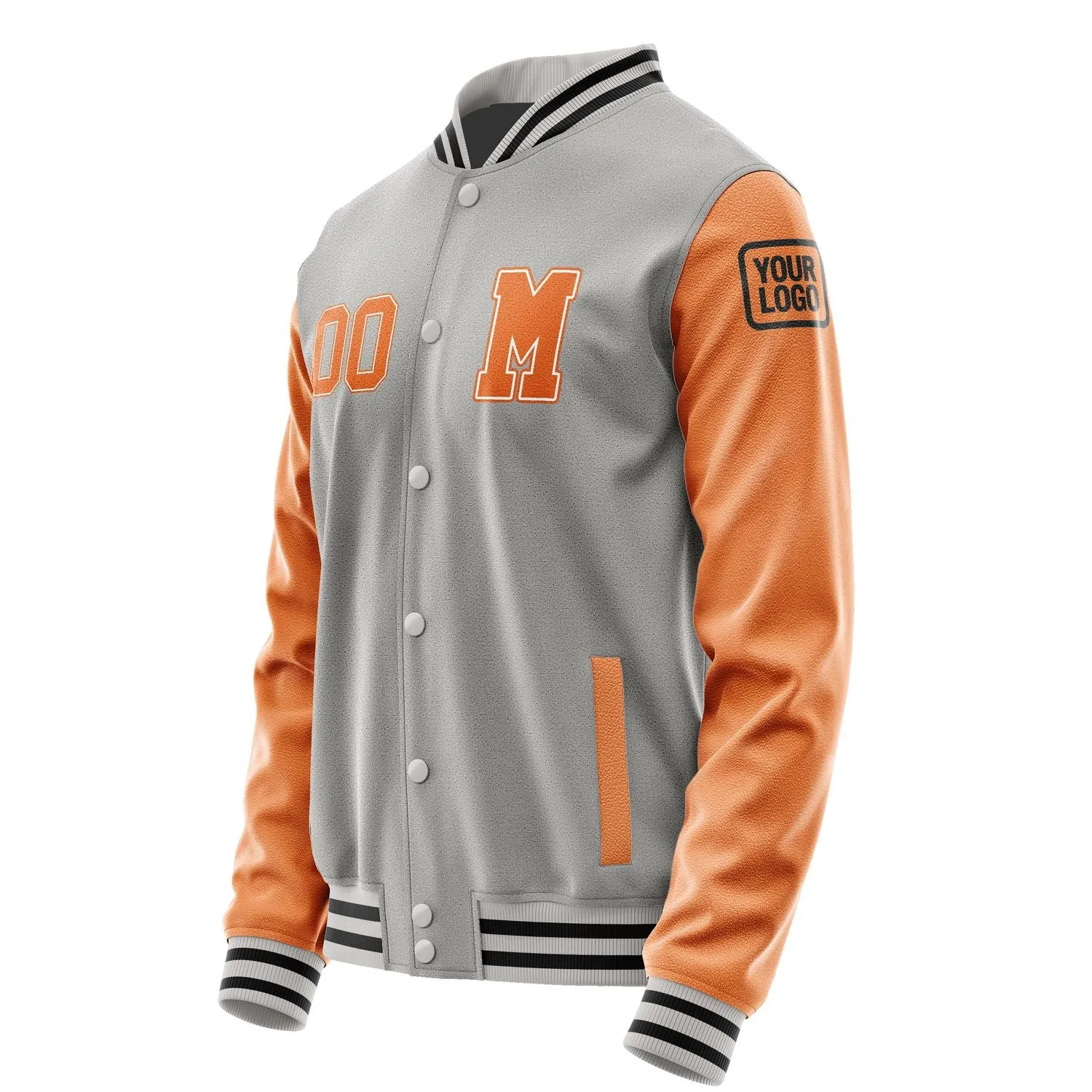 Custom Gray Orange Jacket sold by Tailorly product image thumbnail 2