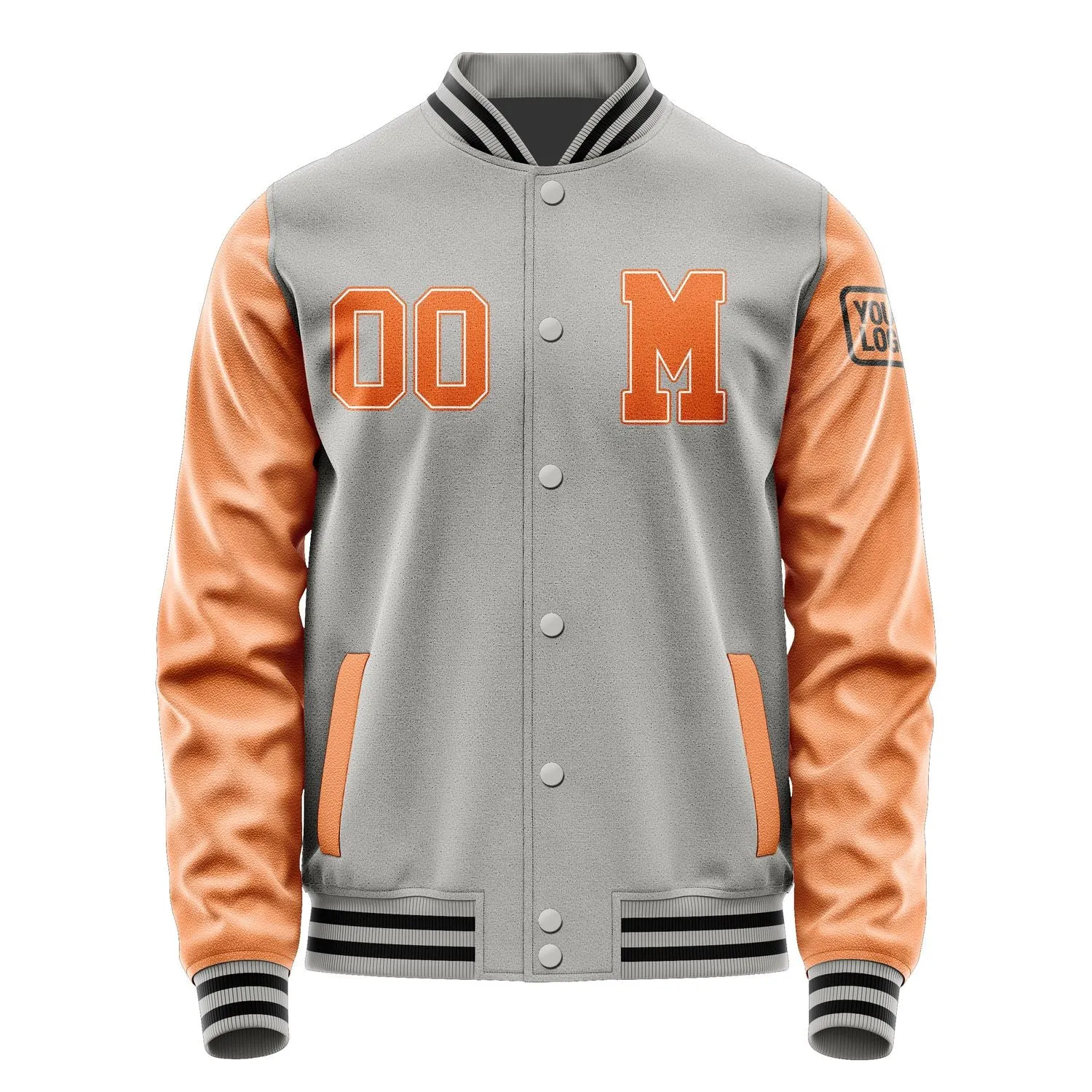 Custom Gray Orange Jacket sold by Tailorly product image thumbnail 4