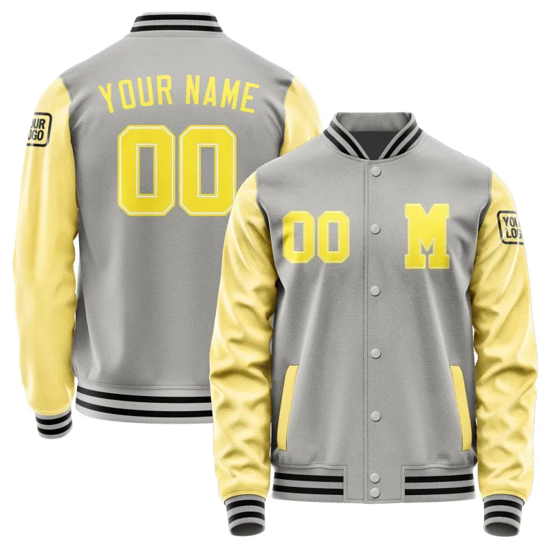 Custom Gray Light Yellow Jacket sold by Tailorly