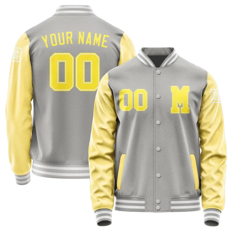 Custom Gray Light Yellow Jacket sold by Tailorly