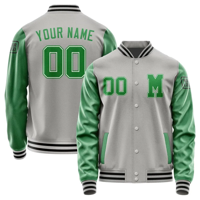 Custom Gray Emerald Green Jacket sold by Tailorly