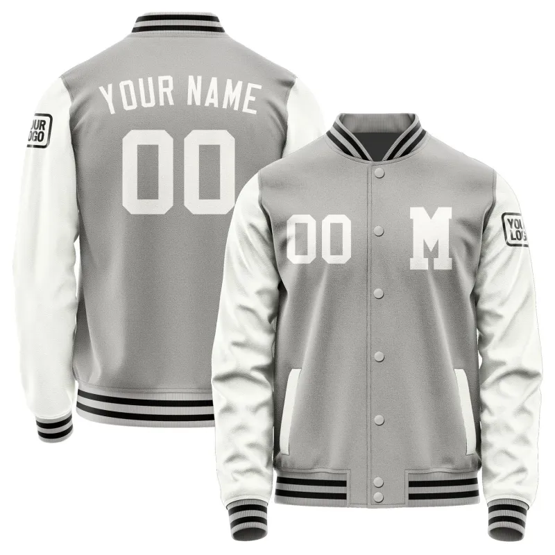Custom Gray White Jacket sold by Tailorly