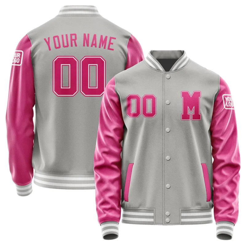 Custom Gray Pink Jacket sold by Tailorly