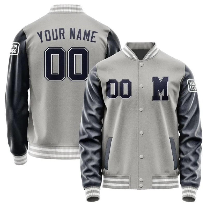 Custom Gray Navy Jacket sold by Tailorly