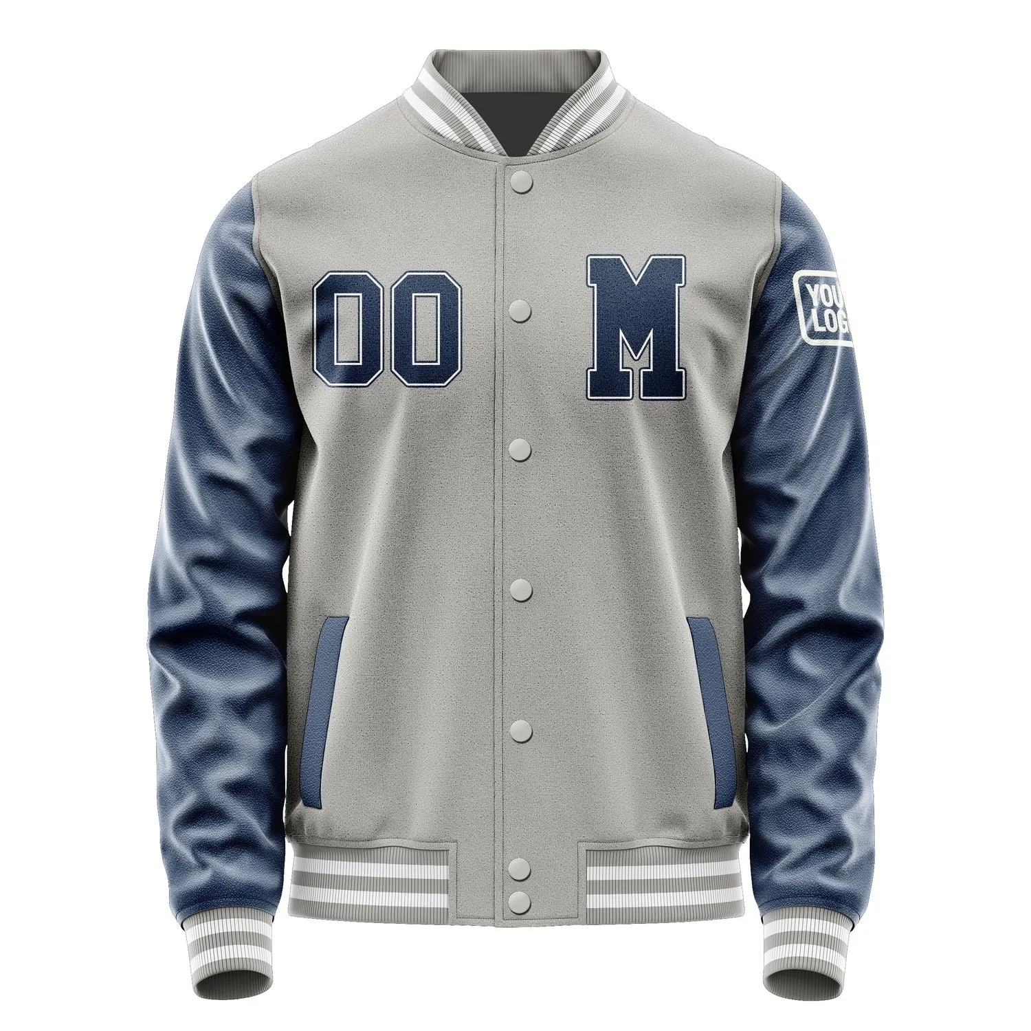 Custom Gray Blue Jacket sold by Tailorly product image thumbnail 4
