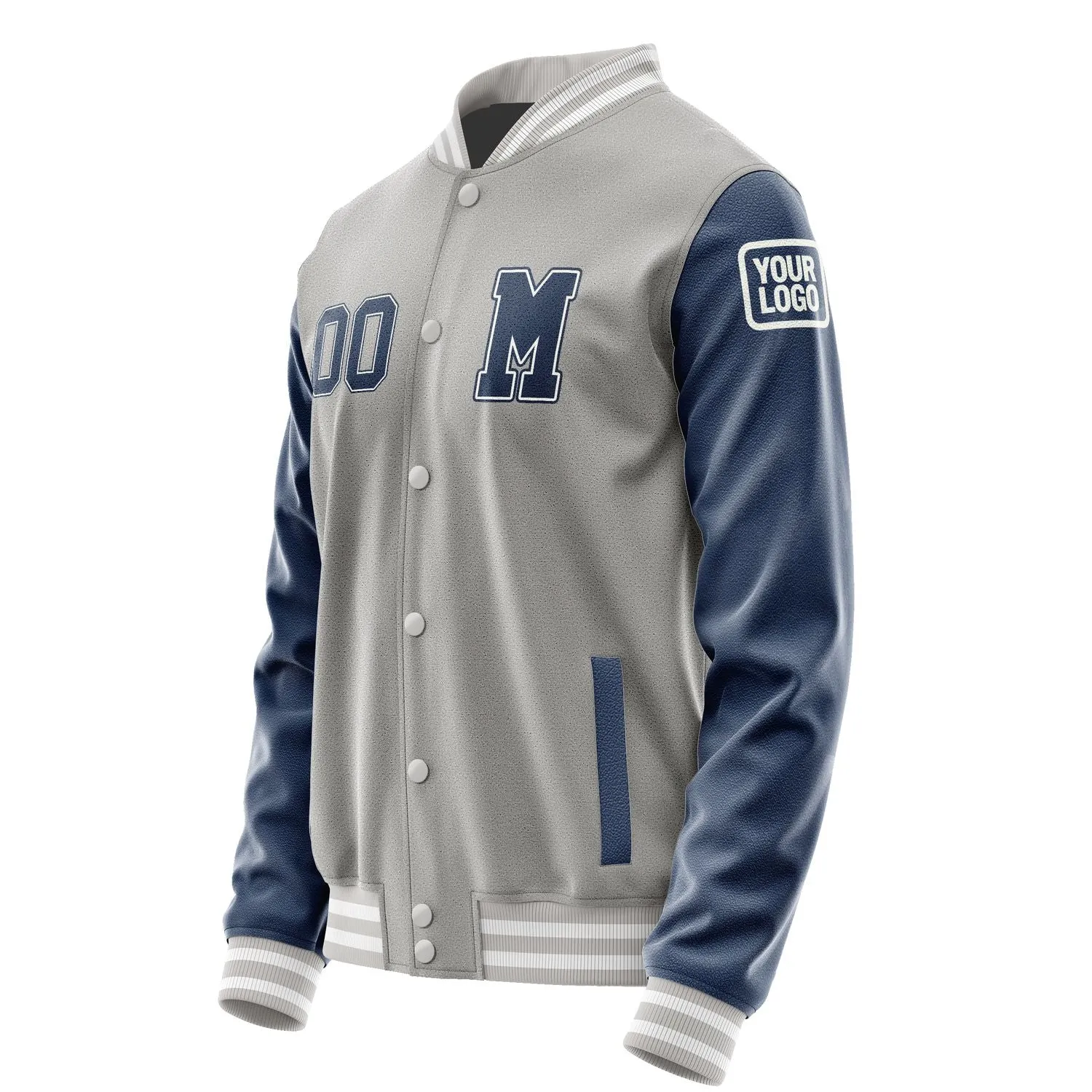 Custom Gray Blue Jacket sold by Tailorly product image thumbnail 2
