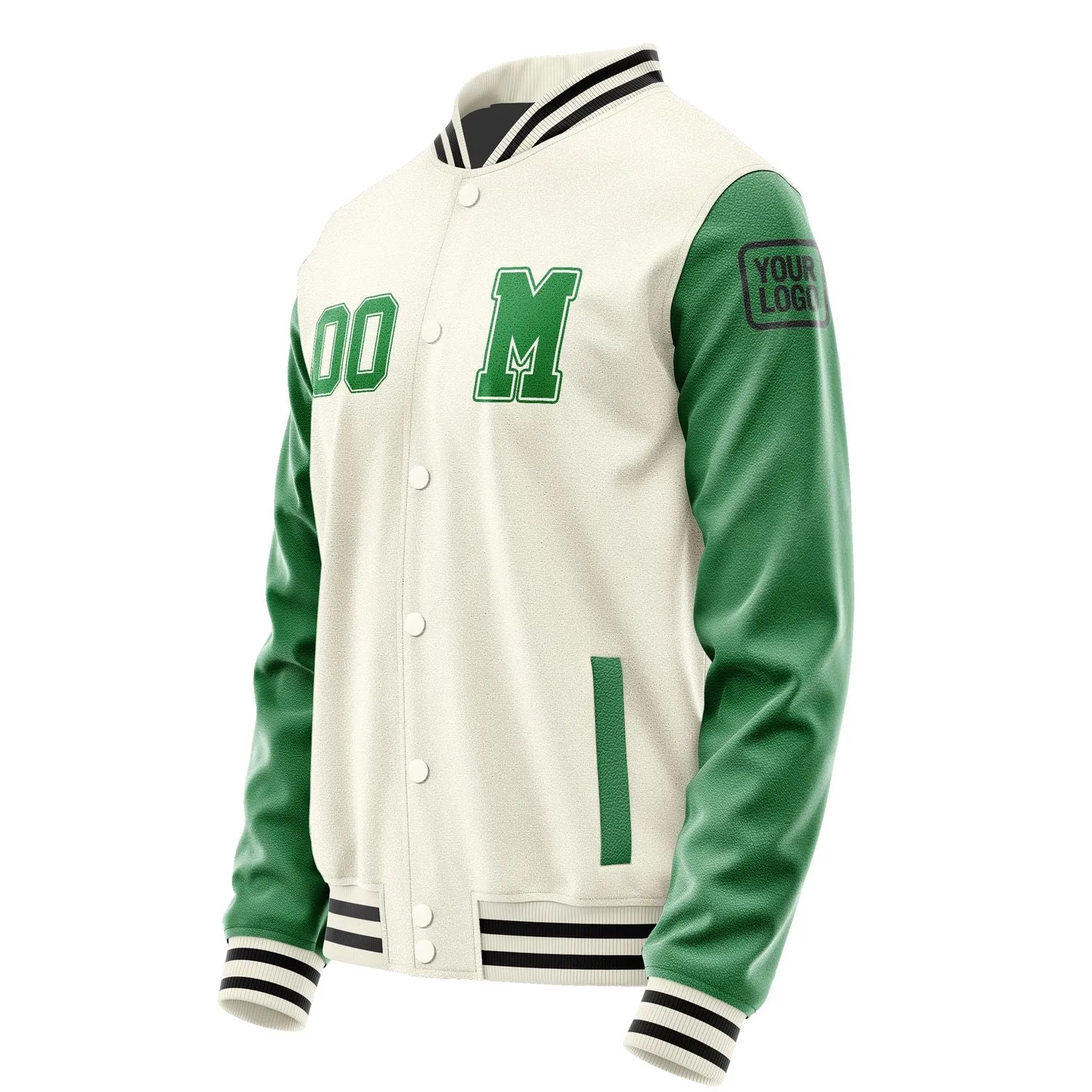 Custom Cream Emerald Green Jacket sold by Tailorly product image thumbnail 2