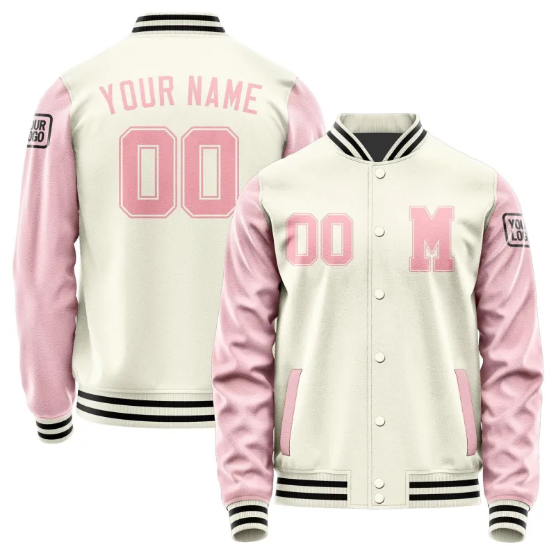 Custom Cream Light Pink Jacket sold by Tailorly