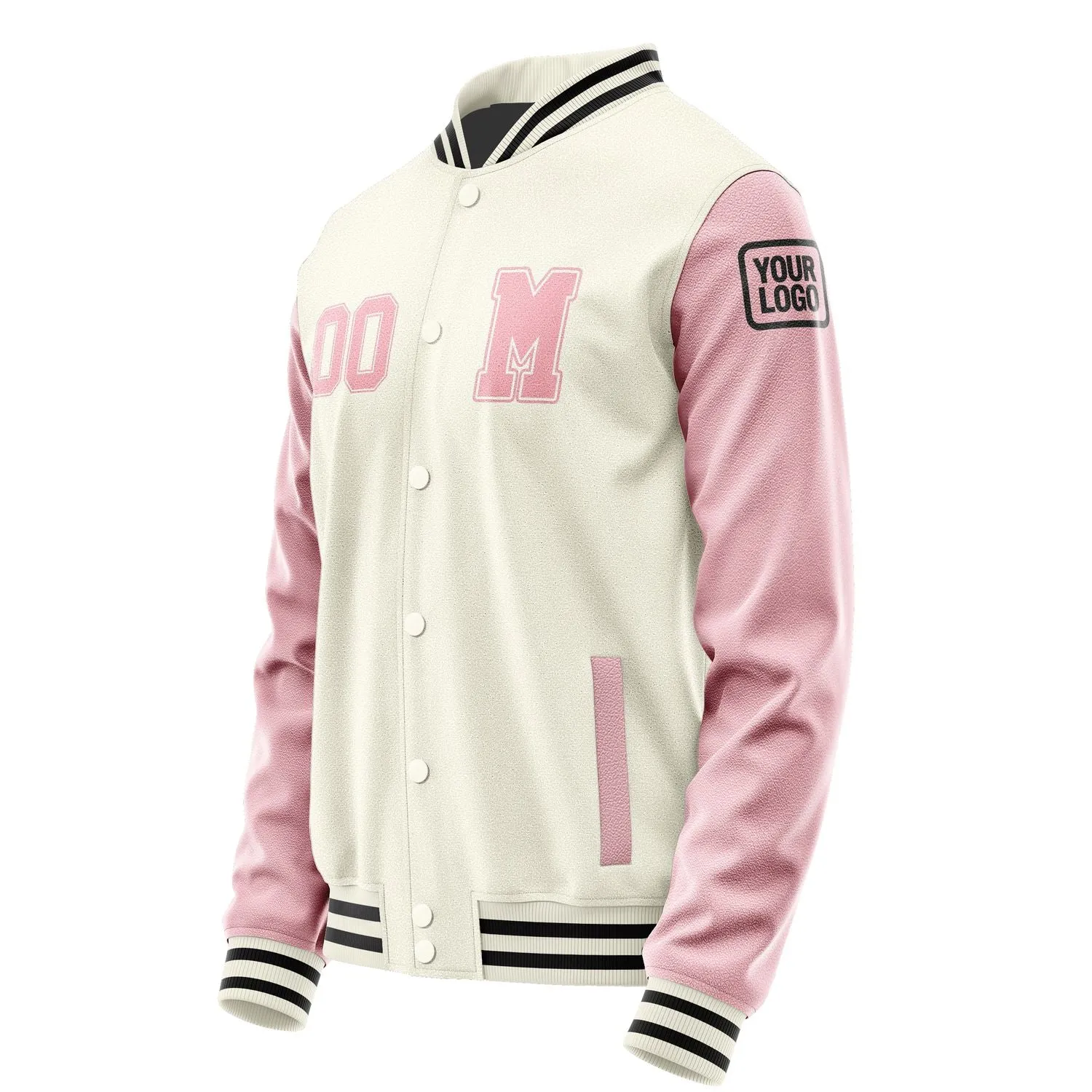 Custom Cream Light Pink Jacket sold by Tailorly product image thumbnail 2