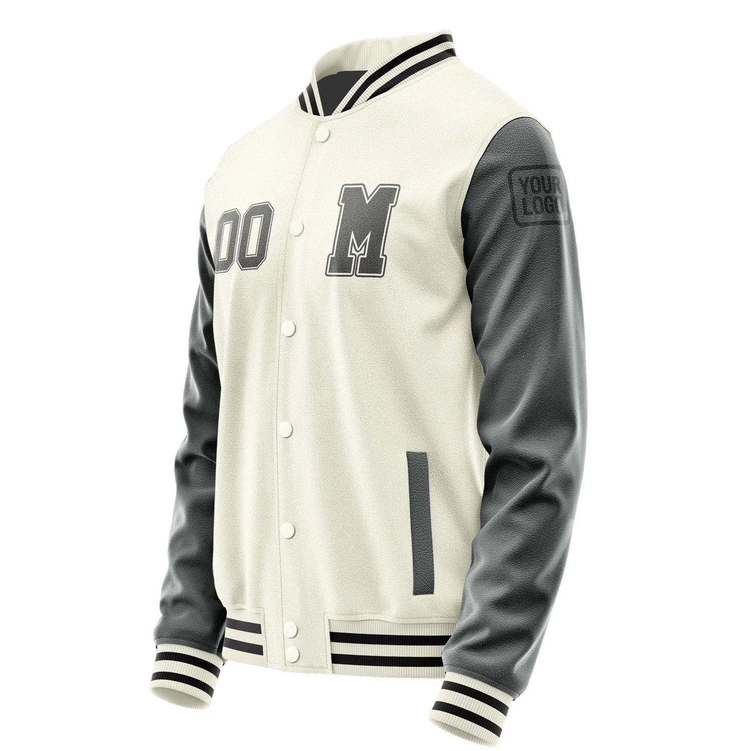Custom Cream Dark Grey Jacket sold by Tailorly product image thumbnail 2