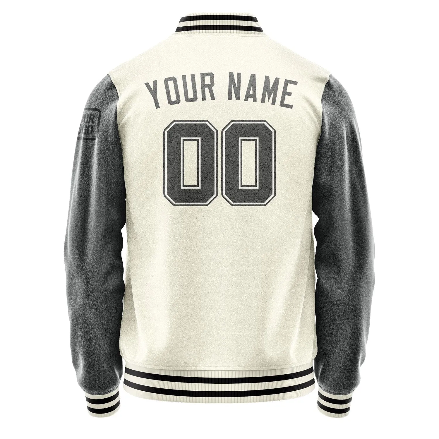 Custom Cream Dark Grey Jacket sold by Tailorly product image thumbnail 3