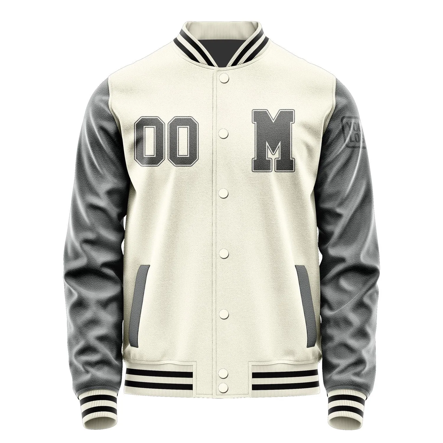 Custom Cream Dark Grey Jacket sold by Tailorly product image thumbnail 4